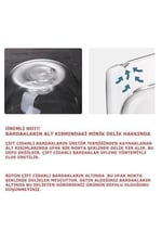 ARVALE Çift Cidarlı Cam Kupa Ev Ofis Fincanı Çift Katlı Isı Yalıtımlı Kulplu Cam Bardak (2 Adet Helsinki 250 ml)