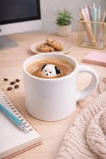 ARVALE Sürpriz Köpek Figürlü Seramik Kahve Kupası - Gizli Tasarım Mug Bardak