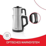 Arzum AR3129 Deminde Çay Makinesi 1800W, 1 L Demlik Kapasitesi, Inox