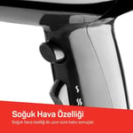 Arzum AR5007 Shiny İyonlu Saç Kurutma Makinesi, 2200W, Siyah