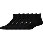 Asics 6'lı Paket Quarter Unisex Siyah Koşu Çorabı, 3033B720-001