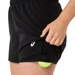 Asics COURT 2-N-1 SHORT Kadın Siyah Şort 2042A375-001