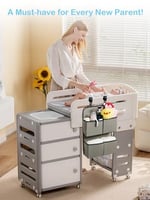 Asılı Bebek Bezi Caddy Organizatör - Bebek Bezi Organizatörü, Bebek Bezi Tutucu Düzenleyici, Bebek Bezi ve mendil organizatörü - 60+ Bebek Bezi - Bebek Temel Saklama - Gri