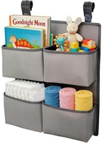 Asılı Bebek Bezi Caddy Organizatör - Bebek Bezi Organizatörü, Bebek Bezi Tutucu Düzenleyici, Bebek Bezi ve mendil organizatörü - 60+ Bebek Bezi - Bebek Temel Saklama - Gri