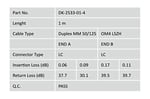 Assmann Digitus LWL optik ara bağlantı kablosu LC LC Multimode 50/125 µm çift yönlü uzunluk 1 m sınıfı OM4 LSOH RAL 4003 - Seçenekler: OS2 - LC/LC, OS2 - LC/SC, OM3 - LC/LC, OM3 - SC/SC...