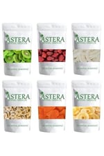 ASTERA 100 gr * 6 Farklı Meyve Kurusu ( Çilek, Mango, Ananas, Muz, Kivi, Hindistan Cevizi )