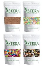 ASTERA 500 Gr Pasta Süsü Renkli + 500 Gr Bonibon + 500 Gr Pasta Süsü Kakaolu + 500 Gr Çakıltaşı Çikolata