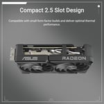 ASUS DUAL-RX9060XT-8G-AMD-RADEON-RX 9060-8G-8GB GDDR6-128bit-HDMI-2xDP-EKRAN KARTI - Seçenekler: DUAL-RX9060XT-8G, PRIME-RX9060XT-O8G...