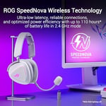 ASUS ROG DELTA II KABLOSUZ OYUN KULAKLIĞI (50MM TİTANYUM SÜRÜCÜLER, ROG SPEEDNOVA, 10MM SÜPER GENİŞ BANT MİKROFON, 153-SAAT PİL ÖMRÜ, DUALFLOW SES, BT, 2.4GHZ, 3.5MM, PC, SWITCH, PS4, PS5, XBOX UYUMLU