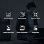 ASUS ROG Ranger BP201 dizüstü bilgisayar sırt çantası (hafif, su geçirmez, 22 litre depolama alanı, 17 inçe kadar dizüstü bilgisayarlar için