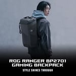 ASUS ROG Ranger BP201 dizüstü bilgisayar sırt çantası (hafif, su geçirmez, 22 litre depolama alanı, 17 inçe kadar dizüstü bilgisayarlar için