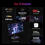 ASUS ROG Strix XG27ACS 27'' 180Hz 1ms QHD Adaptive Sync Fast IPS Monitör Gaming (Oyuncu) Monitör - Seçenekler: 27inc-180Hz-2K, 27inc-180Hz-5K