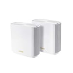 ASUS XT8 (W-2-PK) ZenWifi XT8 Gaming-Ai Mesh-AiProtectionPro-Torrent-Bulut-DLNA-Kablosuz Ağ Dağıtım Mesh Sistemi(Beyaz İkili Paket) - Seçenekler: 2 Pack White, XD4, XT8, Beyaz, Siyah