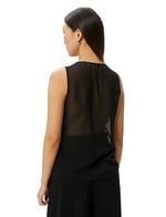 Asymmetric Cut Sleeveless Blouse