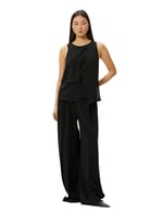 Asymmetric Cut Sleeveless Blouse