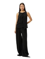 Asymmetric Cut Sleeveless Blouse