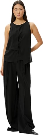 Asymmetric Cut Sleeveless Blouse