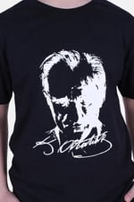 Atatürk Baskılı Atatürk Imzalı Unisex Çocuk T-shırt