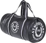 Atmospher Unisex Suni Deri Spor Çanta, Seyahat Çantası Siyah