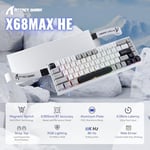 ATTACK SHARK X68MAX HE Manyetik Anahtarlı Hızlı Tetik Alüminyum Kablolu Oyun Klavyesi, 0,005 mm RT Hassasiyet, Ayarlanabilir Çalıştırma, 8 KHz, 0,08 ms Gecikme, RGB (Beyaz)