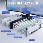 ATTACK SHARK X68MAX HE Manyetik Anahtarlı Hızlı Tetik Alüminyum Kablolu Oyun Klavyesi, 0,005 mm RT Hassasiyet, Ayarlanabilir Çalıştırma, 8 KHz, 0,08 ms Gecikme, RGB (Beyaz)