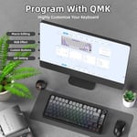 ATTACK SHARK X85PRO 75% Kablosuz Mekanik Klavye – TFT Ekran, Gasket Yapı, RGB Işıklandırma, Hot-Swap, 4000mAh Pil, BT/2.4G/USB-C Üçlü Bağlantı, QMK Desteği – Moonlit