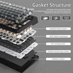 ATTACK SHARK X85PRO 75% Kablosuz Mekanik Klavye – TFT Ekran, Gasket Yapı, RGB Işıklandırma, Hot-Swap, 4000mAh Pil, BT/2.4G/USB-C Üçlü Bağlantı, QMK Desteği – Moonlit