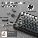 ATTACK SHARK X85PRO 75% Kablosuz Mekanik Klavye – TFT Ekran, Gasket Yapı, RGB Işıklandırma, Hot-Swap, 4000mAh Pil, BT/2.4G/USB-C Üçlü Bağlantı, QMK Desteği – Moonlit