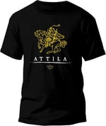 ATTİLA - TANRININ KIRBACI - Özel Tasarım Siyah Tişört-1 -