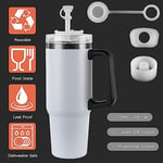 AUAUY 2 set pipet kapak silikon 3'lü set, Stanley Cup 1,0 40oz/30oz ile uyumlu, Stanley aksesuarı, su bardağı aksesuarları, 2 hasır kapaklı kapak, 2 kare dökülme durdurucu, 2 yuvarlak sızıntı