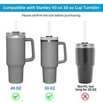AUAUY Stanley için 6 ADET Plastik Yedek Pipet 40 oz 30 oz Bardak için Yeniden Kullanılabilir Şeffaf Pipetler Stanley Adventure Quencher Seyahat Tumbler ile Uyumlu, Temizleme Fırçalı Bardak Pipetleri