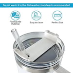 AUAUY Stanley için 6 ADET Plastik Yedek Pipet 40 oz 30 oz Bardak için Yeniden Kullanılabilir Şeffaf Pipetler Stanley Adventure Quencher Seyahat Tumbler ile Uyumlu, Temizleme Fırçalı Bardak Pipetleri