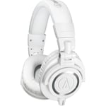 Audio-Technica M50xWH Stüdyo Kulaklık Beyaz Kablolu, Kapalı - Creators, DJ'ler, Podcasting, Kayıt ve İzleme için