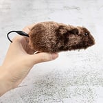 AUEAR, 4 paket rüzgar Up fare yarış Mini atlama sıçan peluş fareler gerçekçi görünümlü Pet Twirling kuyruk ile