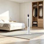 Auhma Kule Tipi Vantilatör 45W | Uzaktan Kumandalı ve Dokunmatik LED Ekranlı Sessiz Dik Vantilatör, 3 Farklı Çalışma Modlu, Zamanlayıcılı Enerji Tasarruflu Ev ve Ofis Tipi Kule Vantilatör