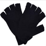 Auleset Parmaksız Eldiven, Kış El Isıtıcı Eldivenler, Unisex Siyah Streç Örme Eldiven