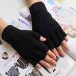 Auleset Parmaksız Eldiven, Kış El Isıtıcı Eldivenler, Unisex Siyah Streç Örme Eldiven