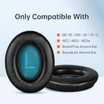 Aurivor Bose QuietComfort QC 15 25 35 35ii 2 kulaklık için yedek kulak yastığı, Bose QC-15 QC-25 QC-35 QC-35ii QC-2 SoundLink SoundLink SoundTrue Around-Ear II AE2 kulaklık için yedek yastık