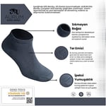 Aurum Erkek Bambu Patik Çorap 6'lı Premium Dikişsiz Spor Çorap