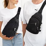 Av A Dos Unisex Siyah Su Geçirmez Krinkıl Çapraz Askılı Bel Omuz Çanta Göğüs Seyahet Günlük Bodybag