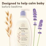 Aveeno Baby Bebek Yatıştırıcı Rahat Nemlendirici Losyon, Rahatlatıcı Lavanta ve Vanilya Kokusu, Yağsız Vücut Losyonu, Doğal Yulaf ezmesi ve Dimetikon, Paraben ve Ftalat İçermez, 18 fl. Oz