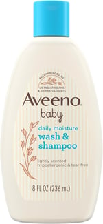 Aveeno Baby Günlük Nem Yumuşak Vücut Yıkama ve Şampuan Yulaf Özlü, 2'si 1 Arada Bebek Banyosu Yıkama ve Saç Şampuanı, Yırtılmaz ve Paraben İçermez, Saç ve Hassas Ciltler için, Hafif Kokulu, 8 ml