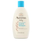Aveeno Baby Günlük Nem Yumuşak Vücut Yıkama ve Şampuan Yulaf Özlü, 2'si 1 Arada Bebek Banyosu Yıkama ve Saç Şampuanı, Yırtılmaz ve Paraben İçermez, Saç ve Hassas Ciltler için, Hafif Kokulu, 8 ml