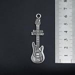 Avenged Sevenfold Elektro Gitar Deri ip Kolye - Gümüş Kaplama - Kadın Erkek Kolye - No:1048