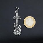 Avenged Sevenfold Elektro Gitar Deri ip Kolye - Gümüş Kaplama - Kadın Erkek Kolye - No:1048