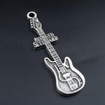 Avenged Sevenfold Elektro Gitar Örme Zincir Kolye - Gümüş Kaplama - Erkek Kadın Kolye - No:1562