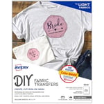 Avery Açık Renk Kumaşlar için Isı Transfer Kağıdı, 21.6x28 cm, Mürekkep Püskürtmeli Yazıcı Uyumlu, 18 Sayfa (8938)