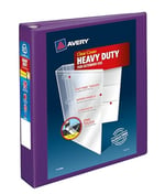 Avery Heavy-Duty View 3 halkalı defter, 3,8 cm, One Touch EZD halkalar, 1 lila klasör (79774) - Seçenekler: 0.5