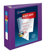 Avery Heavy-Duty View 3 halkalı klasör, 3 inç One Touch EZD halkalar, 1 lila ciltleme (79810)