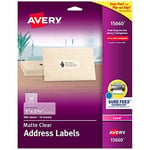 Avery Mat Buzlu Şeffaf Etiket Lazer Yazıcı için, 1